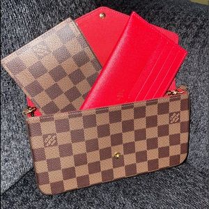 ❤️SOLD❤️NWT FÉLICIE POCHETTE DAMIER EBENE
